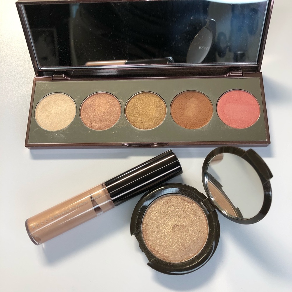 BECCA Mini Afterglow Palette & Mini Highlight set